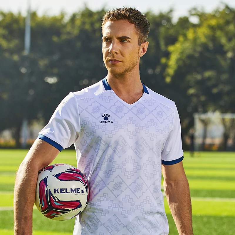 KELME Soccer Jerseys Men Football UniformsTracksuit Sportswear Customize Football Team Shirt Short Sleeve Soccer Suit 8151ZB1006