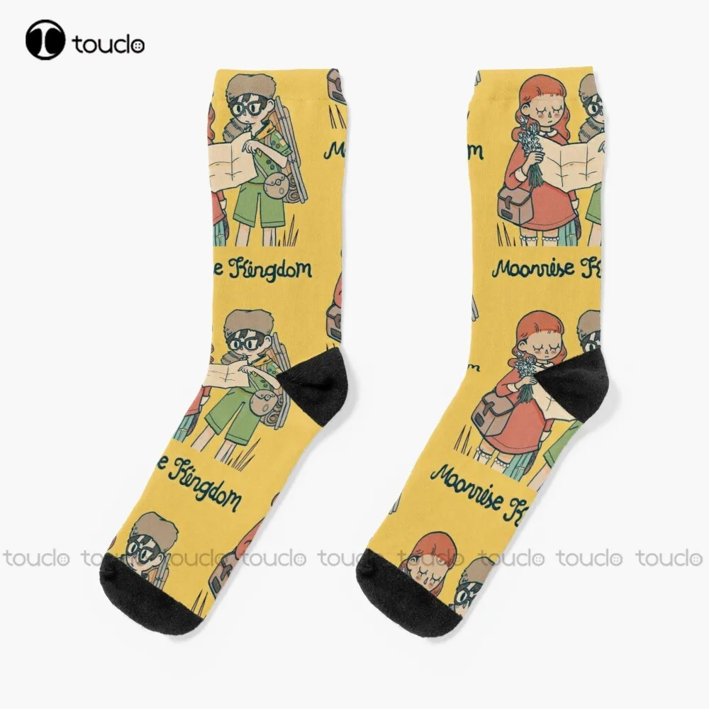 

Moonrise Kingdom Art Socks Mens Novelty Socks Thanksgiving Christmas New Year Gift Unisex Adult Teen Youth Socks Custom Sock