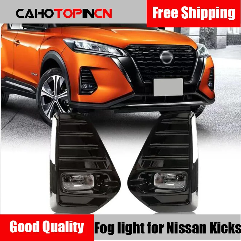 

1 Set LED Fog Lights for Nissan Kicks 2021 Fog Light Headlight Driving Lamp Fog Lamp Cover Grill Bezel Frame Wire Harness Switch