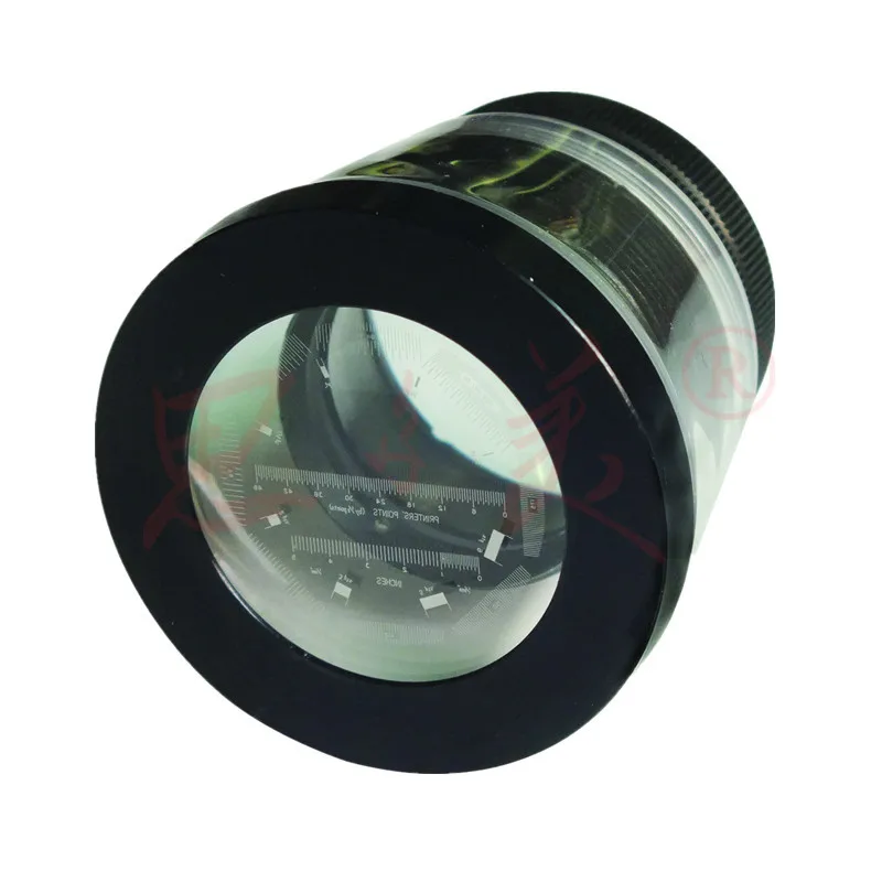 Scaled 9X Identification Measurement Cylinder Loupe Magnifier Printing Measuring Magnifying Glass with Reticle