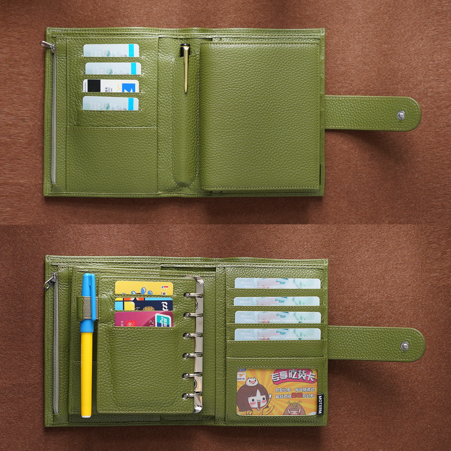 Imagem -04 - Limitado Imperfeito Moterm Bolso Versa 3.0 Organizador com 19 mm Anéis Planejador Carteira Multifuncional Agenda Diário Diário Notepad