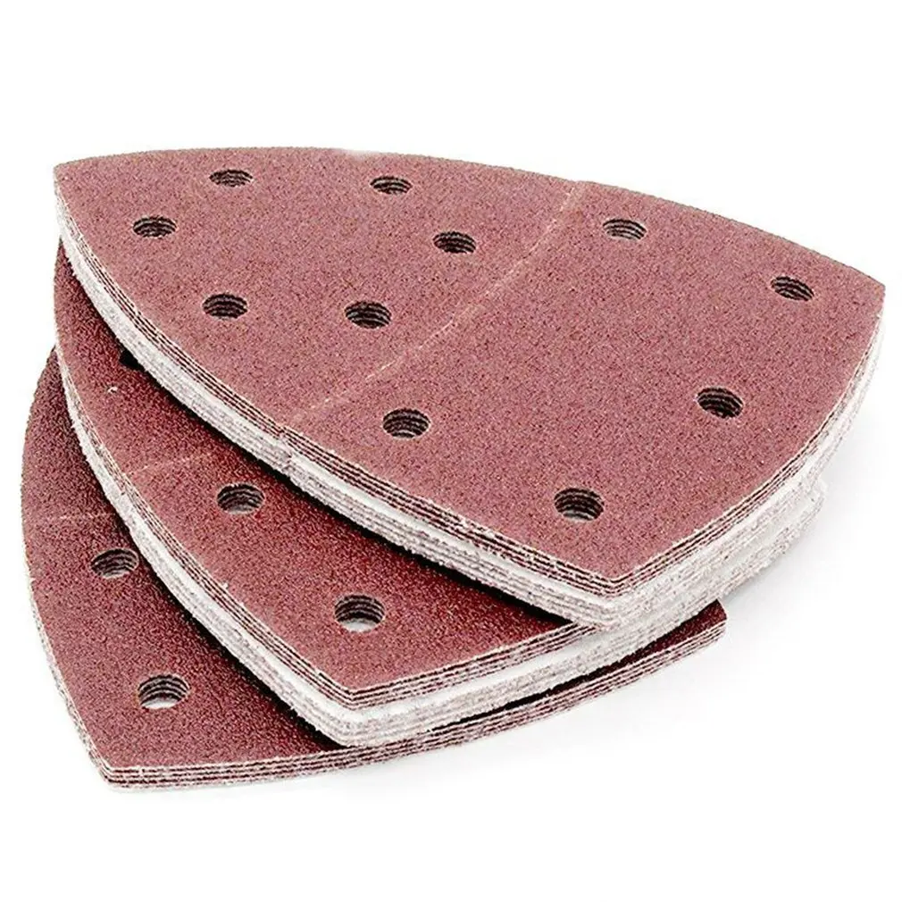 4Pcs Self-Adhesive Amplas Segitiga Sander Kertas Pasir Kait Lingkaran Piringan Amplas Alat Abrasif untuk Polishing Pasir