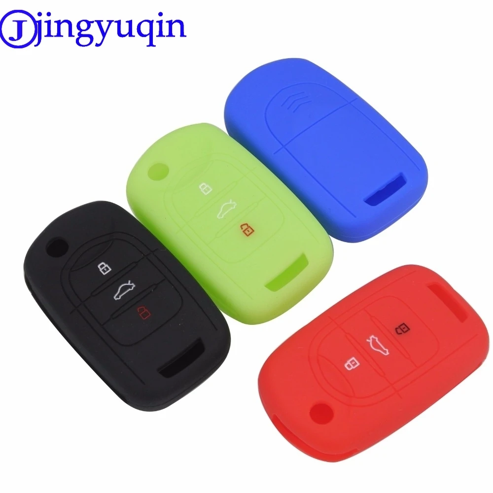 jingyuqin Silicone 2017 Car Key cover Case Fob For Wuling macro light S1 folded key with a Gift box