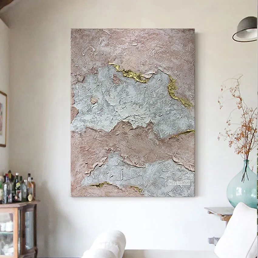 

Абстрактные картины на холсте без рамы, 100% ручная роспись, большое современное украшение для спальни, Новое поступление, акриловая текстурированная художественная картина