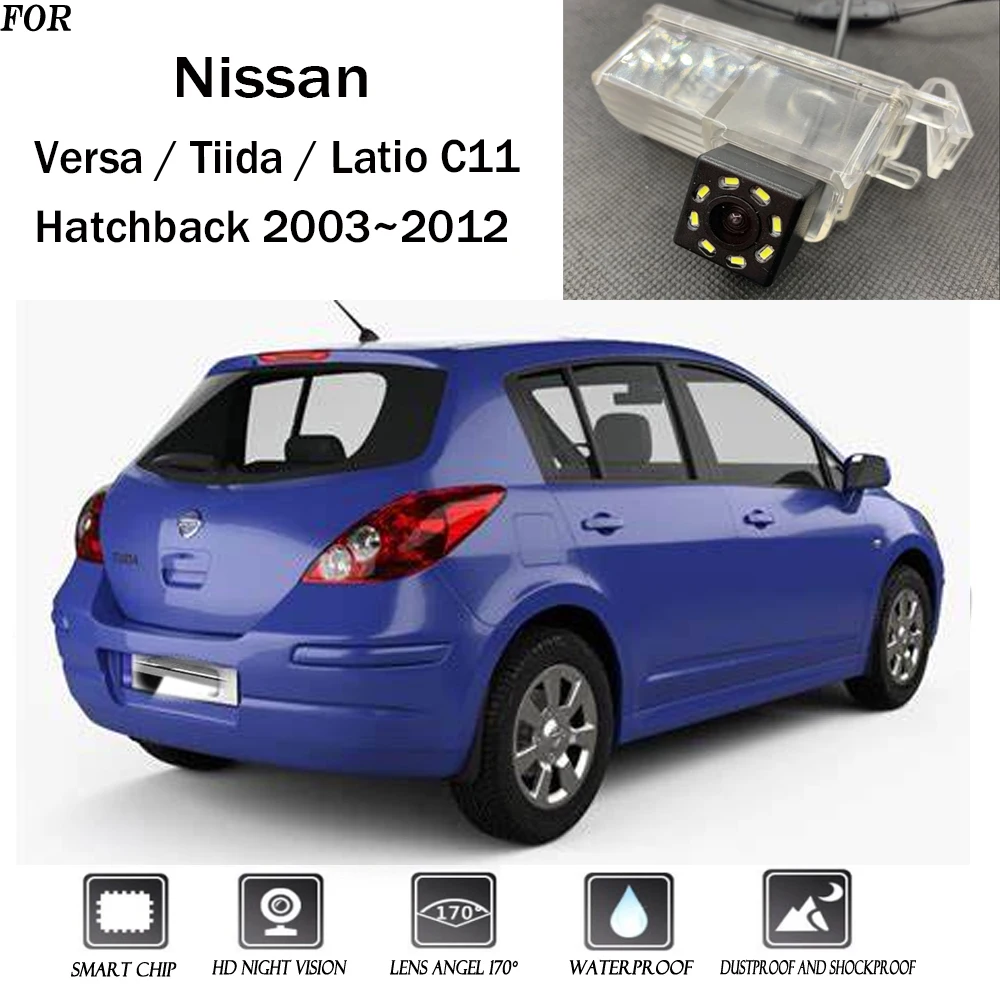 

Rear backup camera For Nissan Versa / Tiida / Latio C11 hatchback 2003~2012 /CCD Night Vision/Reverse License Plate camera