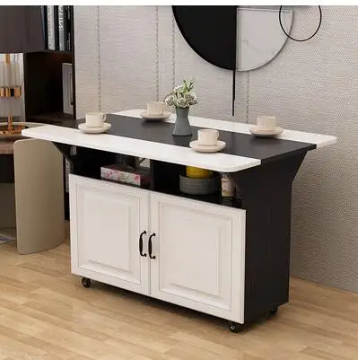 Folding table household movable small family simple rectangular folding table dining table