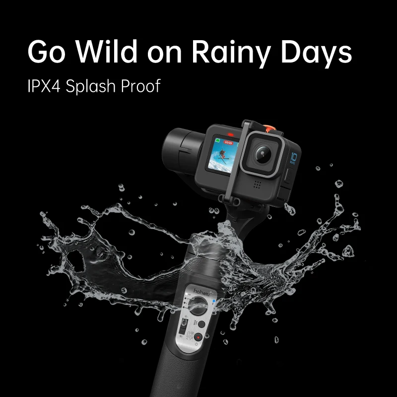 كاميرا هوهيم آي ستايد برو 4 كاميرا جيمبال 3 محاور مثبتات محمولة باليد لهواتف جوبرو11 10 9 8 7 6 5 Insta360 One R DJI oomo Action