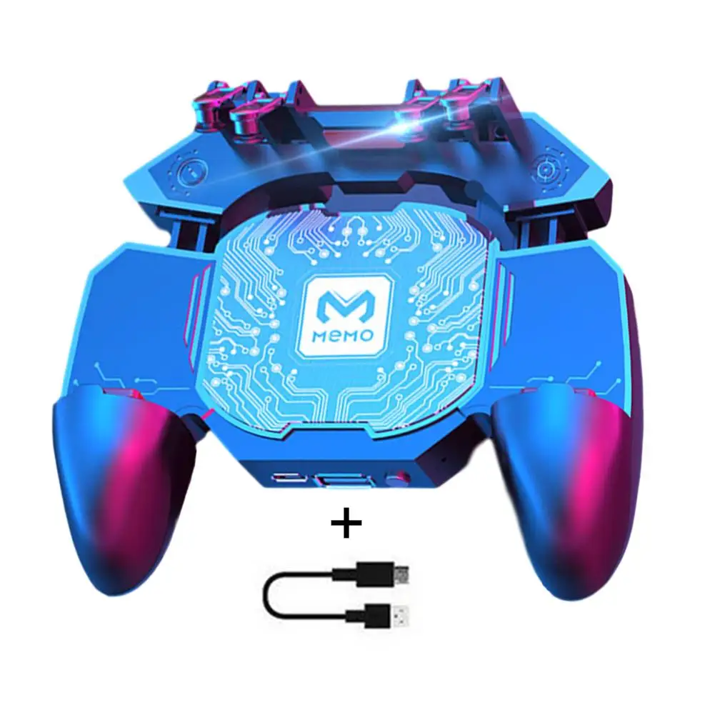 

DL88 Game Controller With Fan Six Finger Joystick GamePad With Cooler Button Mobile Phone Game HandleTrigger For PUBG