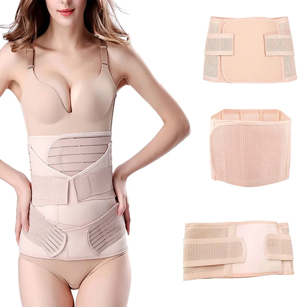 3 in 1 Belts Care Abdomen Support Brace Protector Pregnant Women Recovery Belly/waist/pelvis Shapewear enceinte