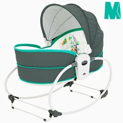 Chaise à bascule électrique pour bébé, berceau à vibration, bascule rose, peut s'asseoir et soulever le panier, CPull, 5 en 1