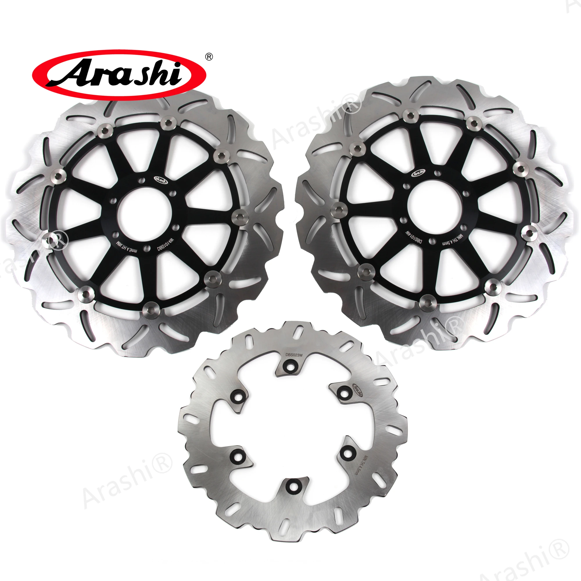 Arashi 1 Set YZF R 750 1993 - 1997 Front Rear Brake Rotor CNC Full Floating Discs For YAMAHA YZFR 750 YZF750R 1994 1995 1996