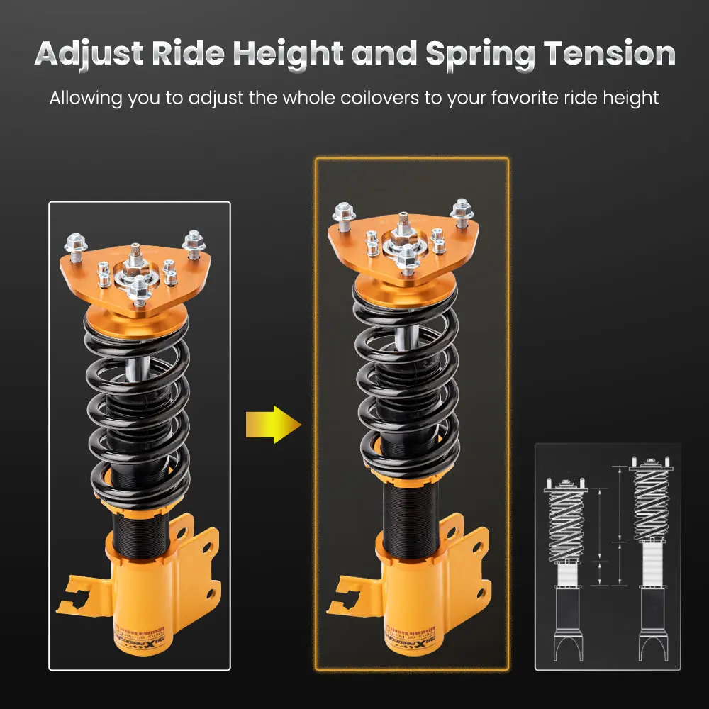 24 Steps Adjustable Damper Coilovers Shock Absorbers For Nissan S13 Silvia 180SX 240SX 240SX 1989-1994