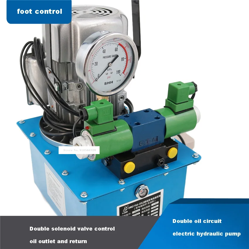 DBD750-DS2 Electric Hydraulic Pump With Solenoid Valve Hydraulic Press Double Circuit Oil Press High Low Pressure Plunger Pump