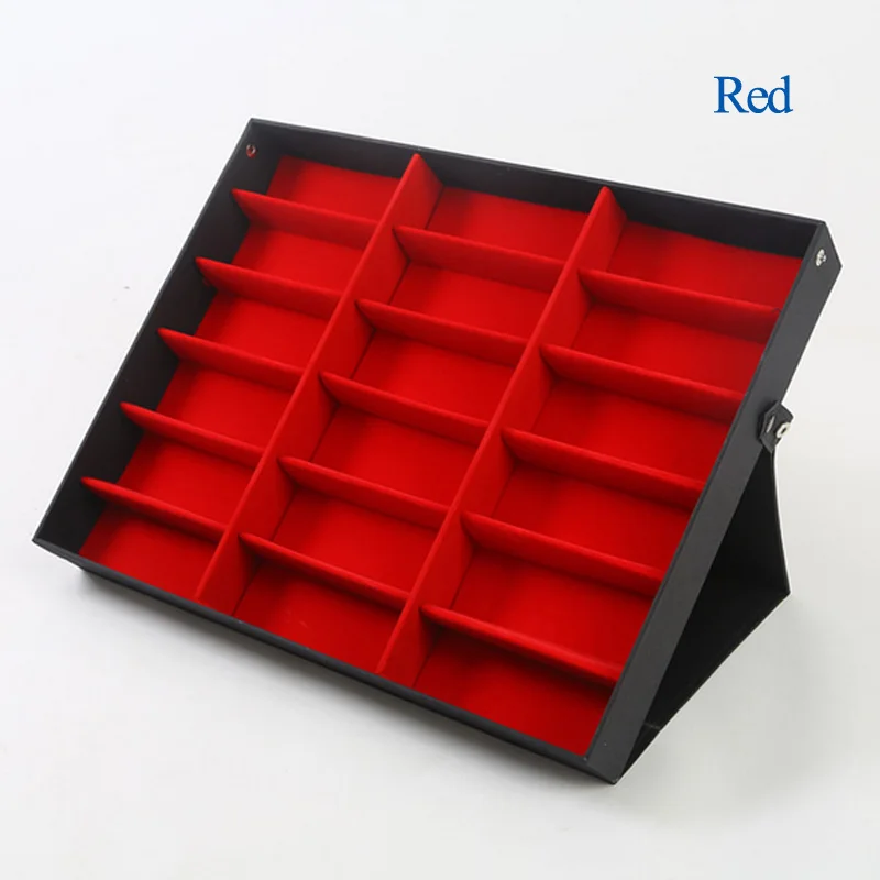 Big Size Glasses Display 18 Slot Grids Eyeglass Sunglasses Storage Box Collector Stand Case Holder Glasses Makeup Organizer