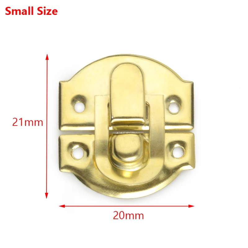 30PCS NAIERDI Antike Metall Lock 21x20mm Holz Schmuck Box Dekorative Vorhängeschloss Schließbügel Latch Mit Schrauben Möbel hardware