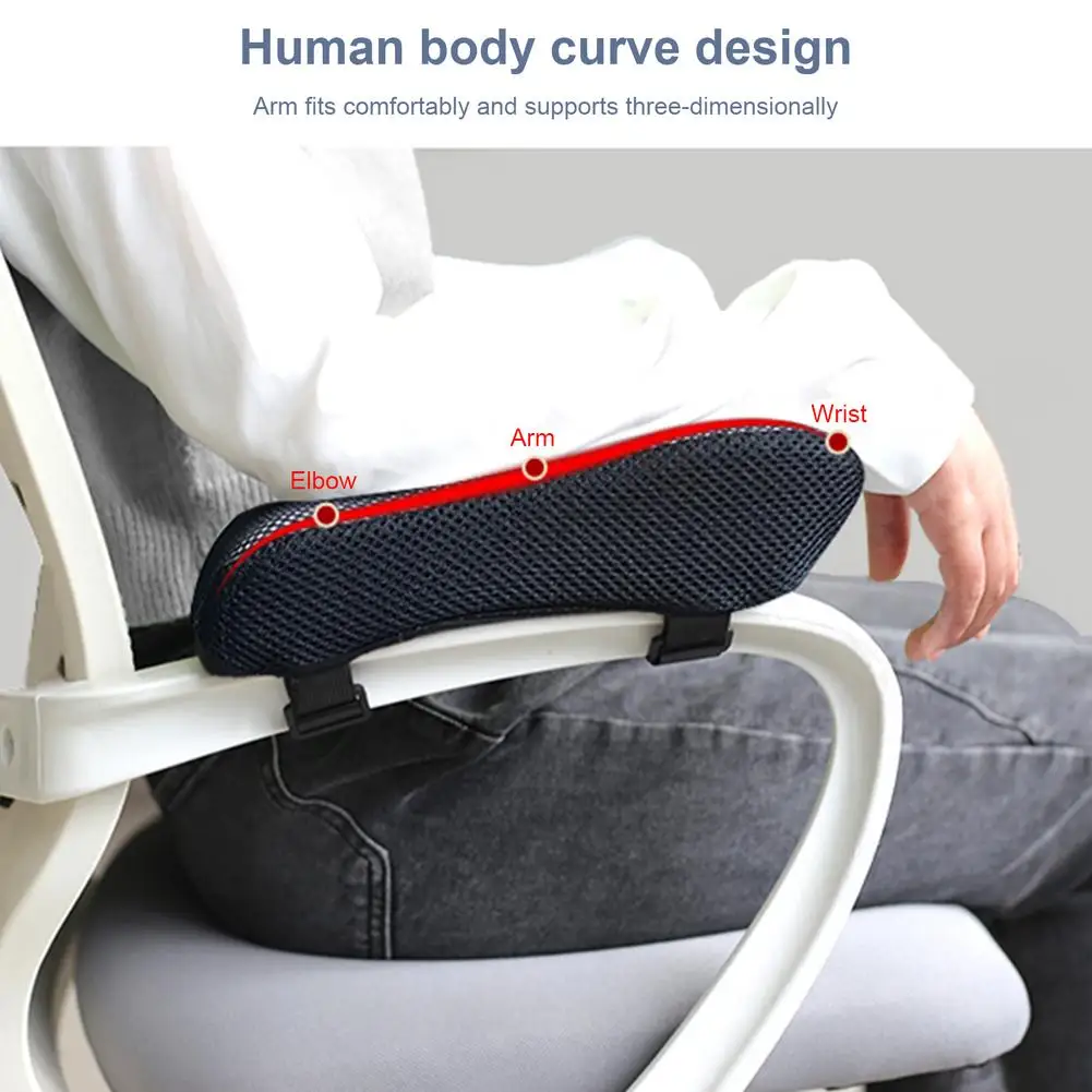 Office Chair Armrest Pad Elbow Pillow Comfortable Support Cushion Memory Foam Inner Core Sofa Cushion For Home Office Game Chair