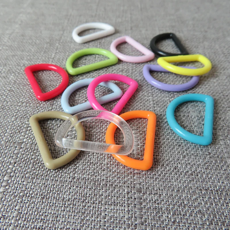 50pcs/lot wholesale 25mm Plastic strap belt buckle D ring for bag knapsack pet outdoor product necklace garment sewing accessory