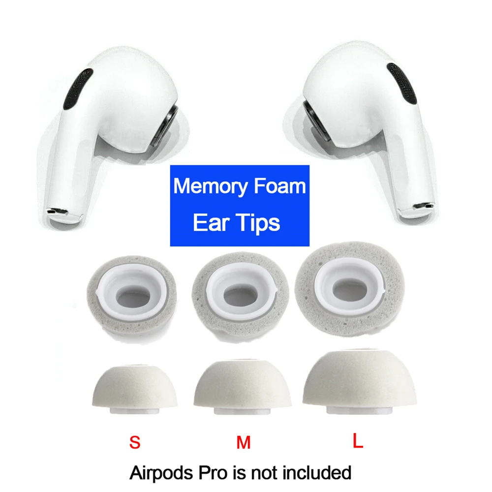 Gray Memory Foam Replacement Ear pads sleeve Ear Tips Earbuds Cover Earplugs Cap For Apple Airpods Pro Earphone Accessories