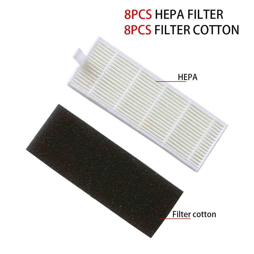 Elemento de filtros HEPA, filtro de algodón para Ecovas DN621 DN621 + DN620 para iLife A6 A4 A4S, 16 unidades, 8 unidades, nuevo