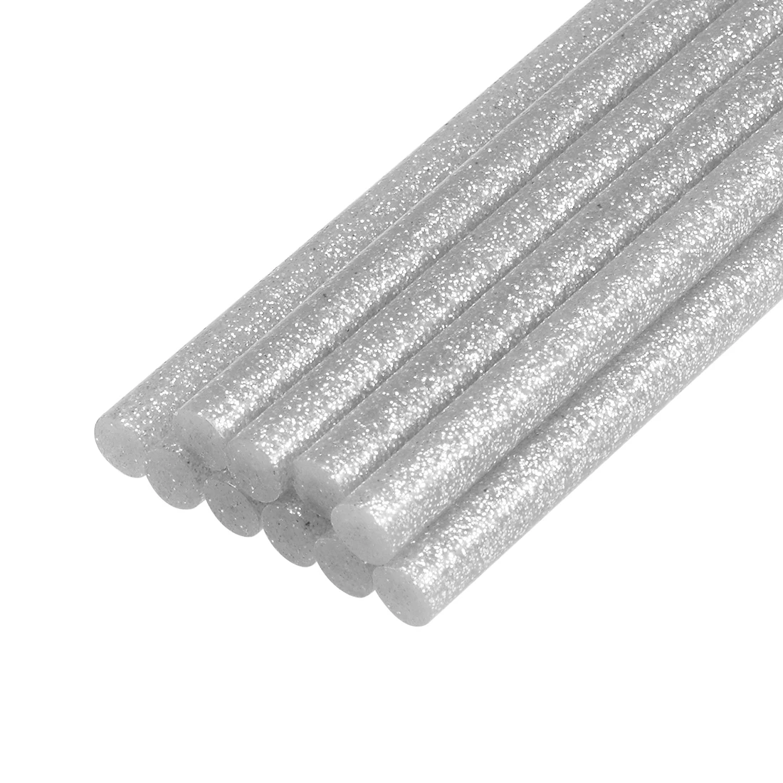 uxcell 10pcs Mini Hot Glue Sticks for Glue Gun 0.27-inch x 4-inch Silver Grey Glitter