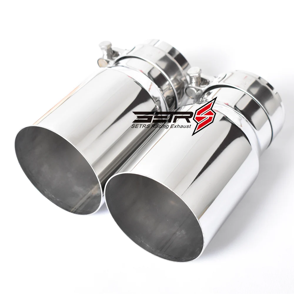 

1 PC Stainless Steel Universal Exhaust System End pipe Car Exhaust Pipe Single Straight Muffler Tip For Mitsubishi Mazad