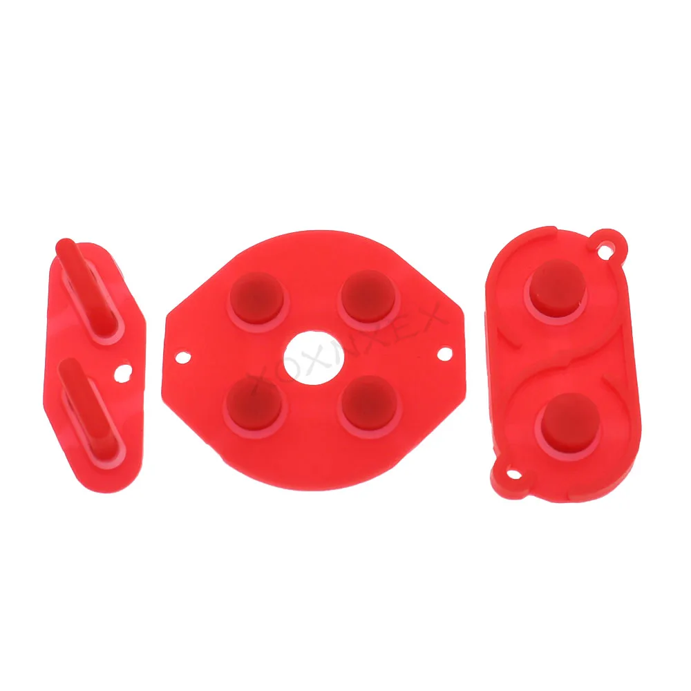 مجموعة واحدة من أفضل الأسعار لـ 7 ألوان لـ GameBoy Classic GB أزرار وسادات سيليكون مطاطية موصلة لوحدة التحكم الكلاسيكية Game Boy D-pad