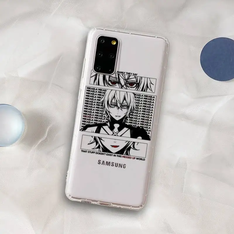 Anime Seraph of the end Mikaela Hyakuya Phone Case For Samsung A 51 30s 71 21s 70 10 31 30 52 12 40 S20 21 plus lite UlTRA