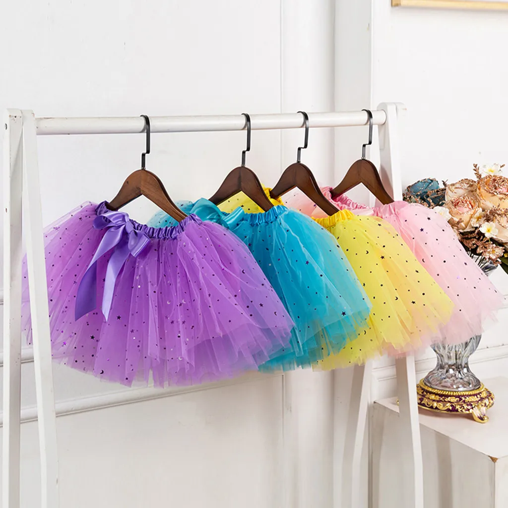 

Toddler Girls Tutu Skirts Kids Ballet Princess Pettiskirt fluffy tulle Skirts Lovely Ball Gown Children Gradiet Clothes 2-11T