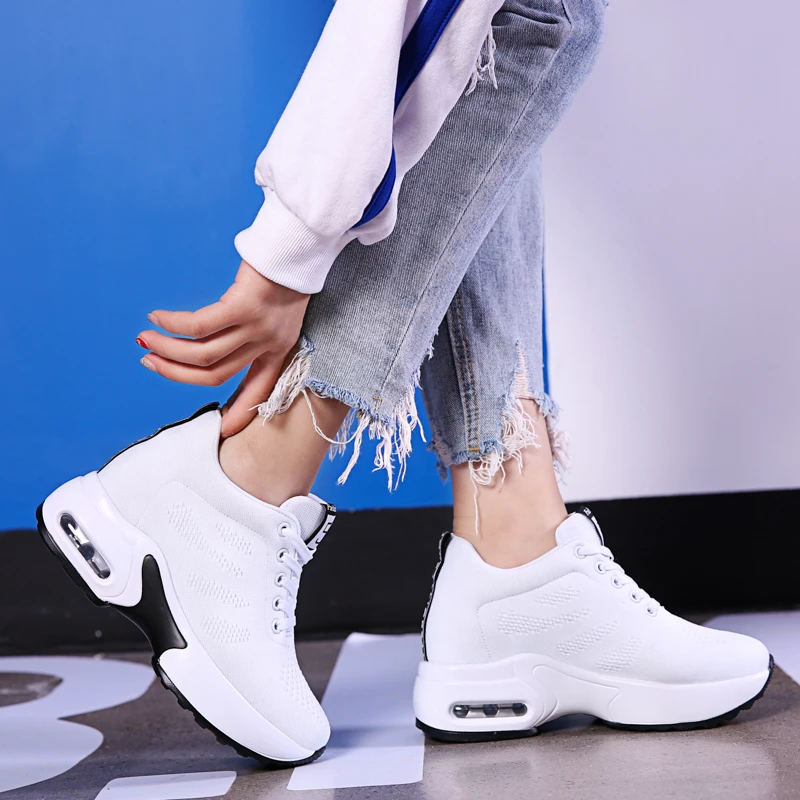 2020 yeni Platform Sneakers ayakkabı nefes koşu kadın moda yüksekliği artan bayanlar