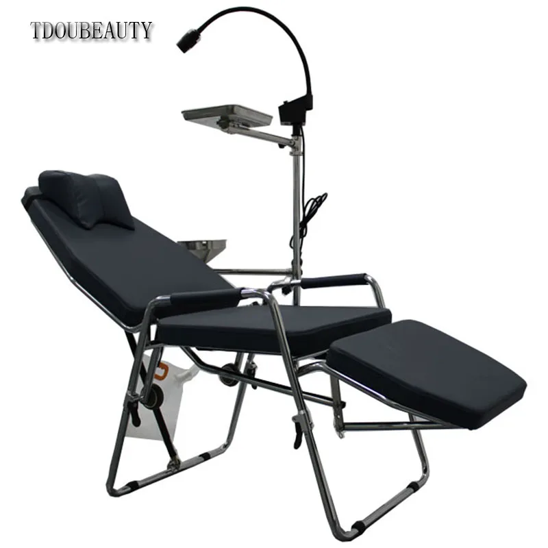 TDOUBEAUTY Foldable Dental Chair/Portable Dental Patient Chair With Light & Spittoon