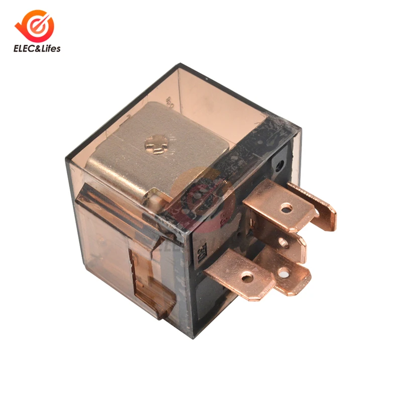 1Set Waterproof Automotive Relay Socket DC 12V 24V 5Pin 80A 100A Car Relay With SPDT Auto Relay Control Switch With Relay Socket