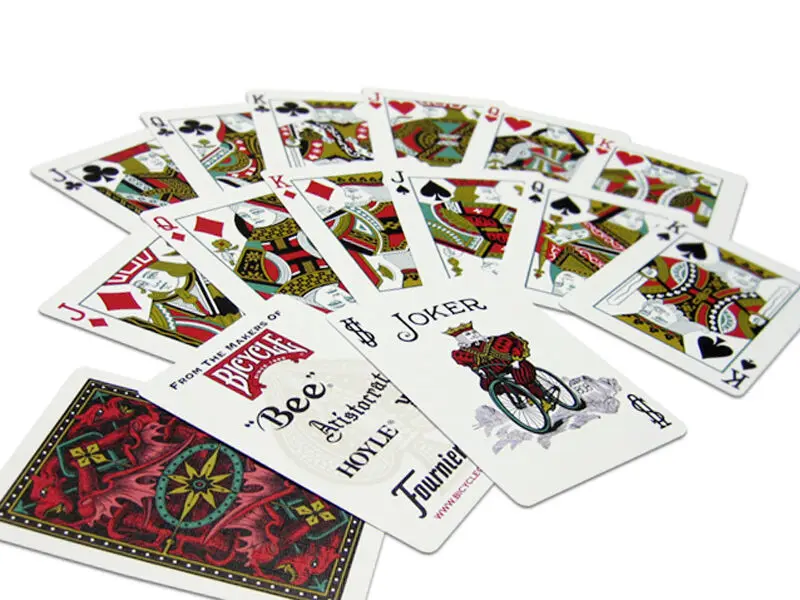 Bicycle Red Dragon Back Playing Cards Deck USPCC Collectible Poker Magic Card Games Magic Tricks Props for Professional Magician