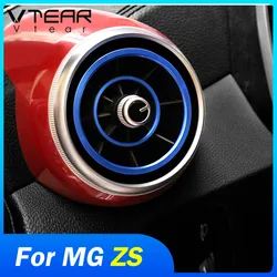 Vtear For MG ZS air outlet cover car-styling interior parts circle mouldings chrome AC frame trim decoration accessories auto