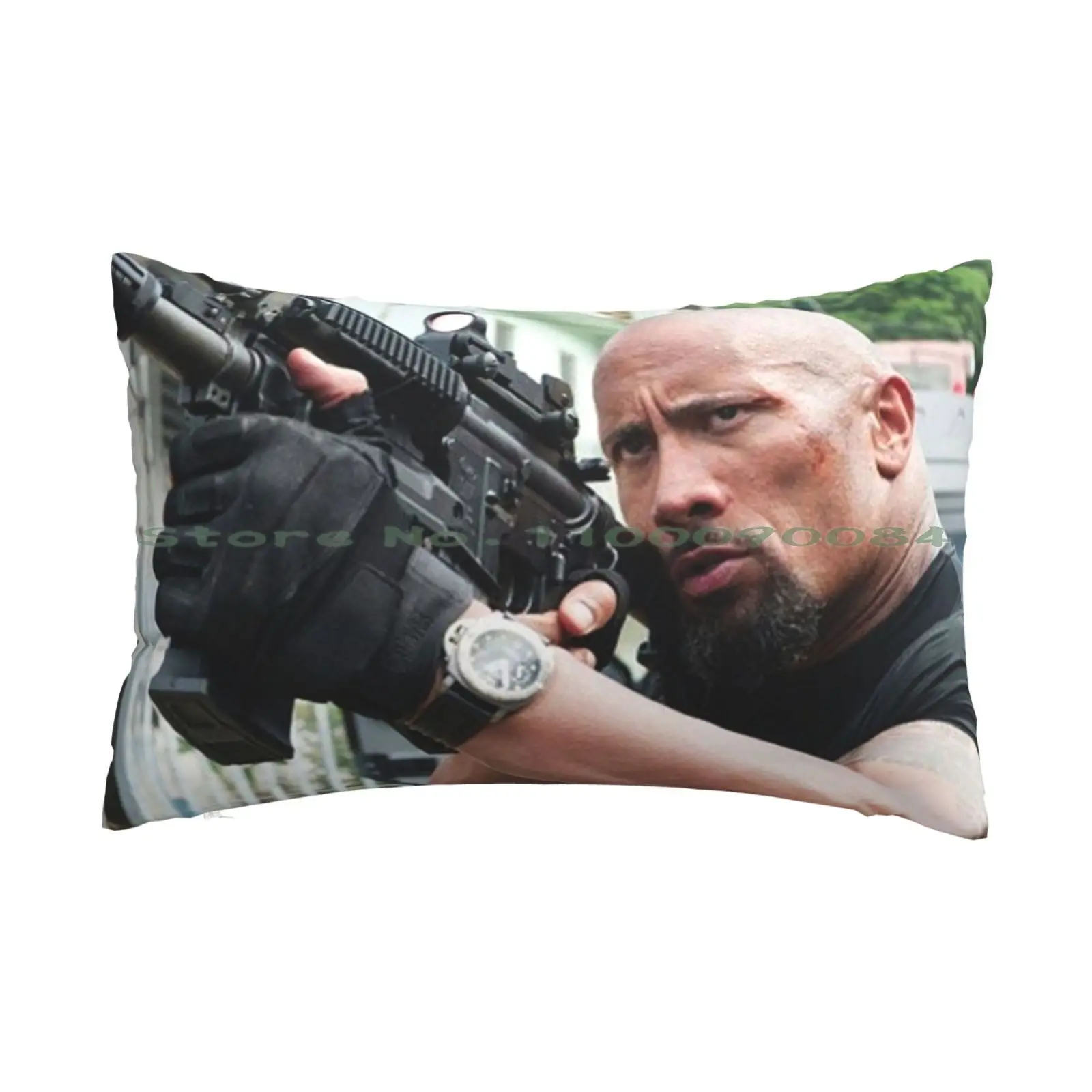 Dwayne Johnson Pillow Case 20x30 50*75 Sofa Bedroom Cat Cute Kawaii Japanese Costume Crossover Korilakkuma Bear Long Rectangle