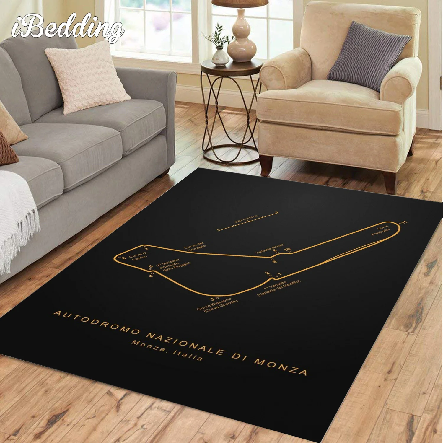 Circuit Monza Carpet Living Room 3d Large Area Rug Children's Rugs Gamer Teenager Bedroom Decor Kitchen Floor Bath Entrance Mat