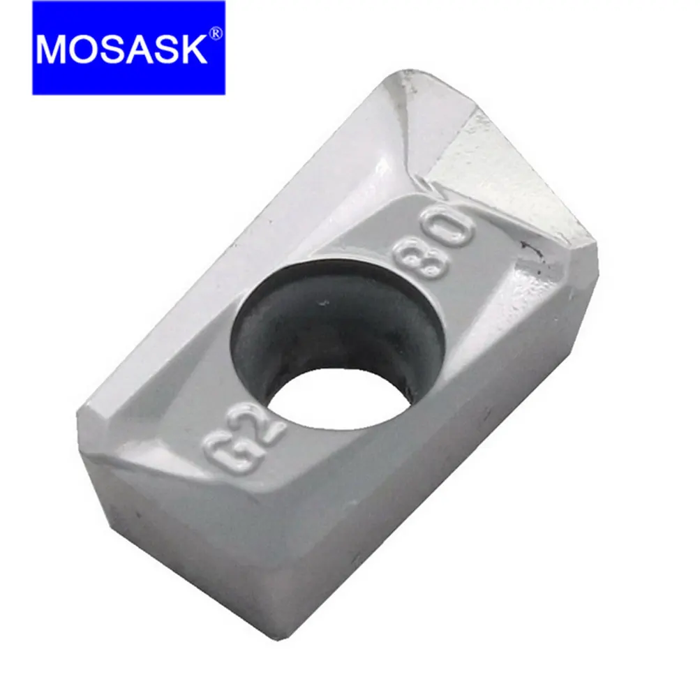 MOSASK 10pcs APKT1135PDER-AL ZK01 CNC Aluminum Machining Cutting BAP300 End Mill Precision Lathe Cut Carbide Milling Inserts