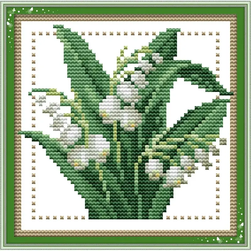 Dodici mesi fiore serie DMC punto croce kit 14ct11ct conteggio stampa su tela punto croce FAI DA TE kit di ricamo a mano ricamo