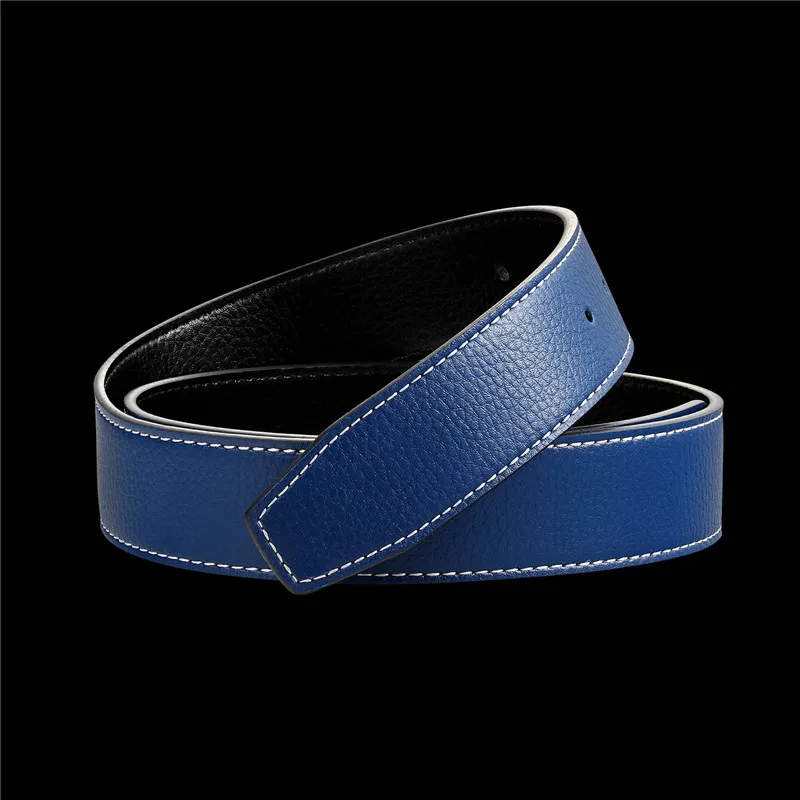 New Luxury Brand Belts for Men High Quality Pin Buckle Male Strap Genuine Leather Waistband Ceinture Men\'s No Buckle 3.3cm Belt