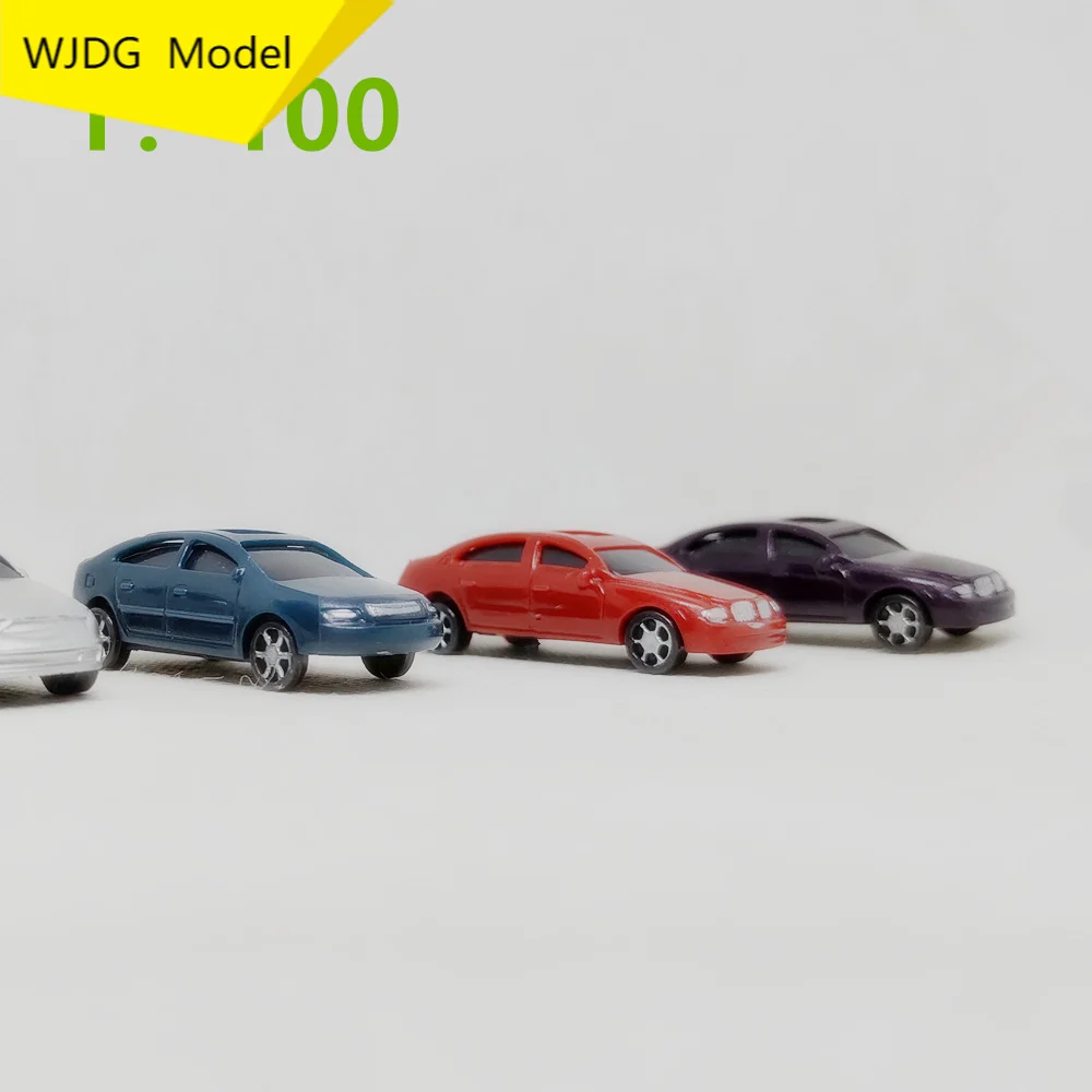 12 Pcs Painted Model Cars Building Layout Mini 1:100 Scale Building Model Car toys DIY micro scene layout train model