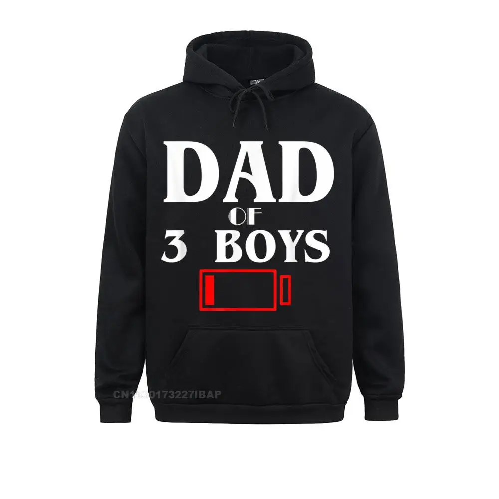 Tired Dad Of 3 Boys Funny Father Of Three Sons Gift T Shirt Faddish Men Sweatshirts Long Sleeve Hoodies Printed Sportswears