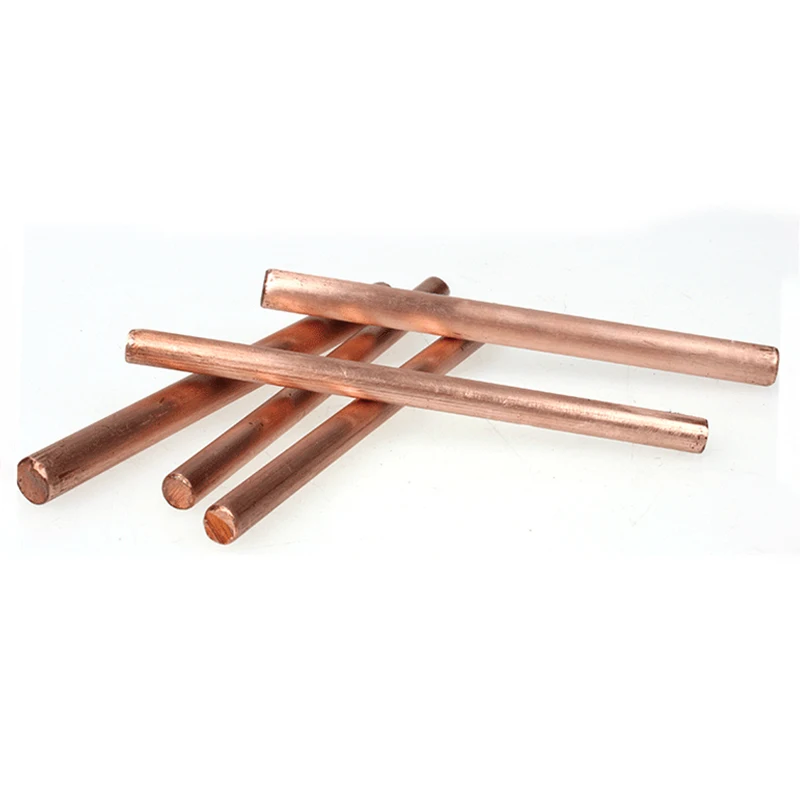 1/2/3PCS ทองแดงรอบบาร์/Rod Φ8เส้นผ่าศูนย์กลางต่างๆยาว100มม.-500มม.