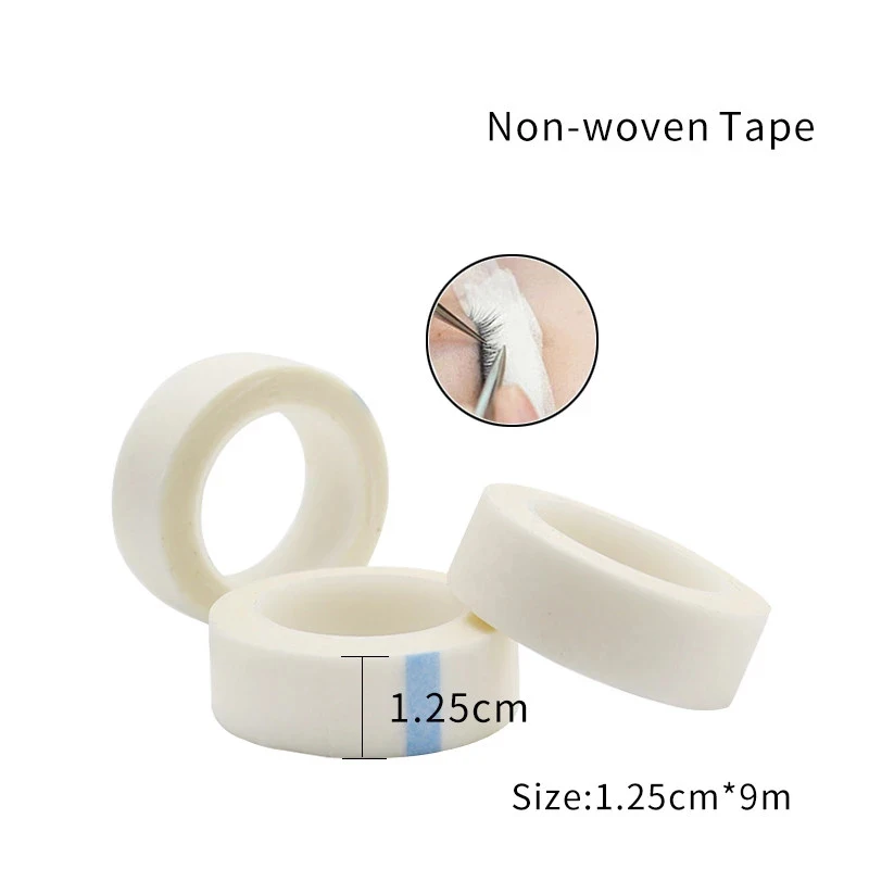 Weiße 24 Rollen Vlies-Wickelband Medizinisches Klebeband Wimpernverlängerung Fusselfreie Augenpads Weißes Seidenpapier Unterpads Medizinische Klebebänder – Detail 1