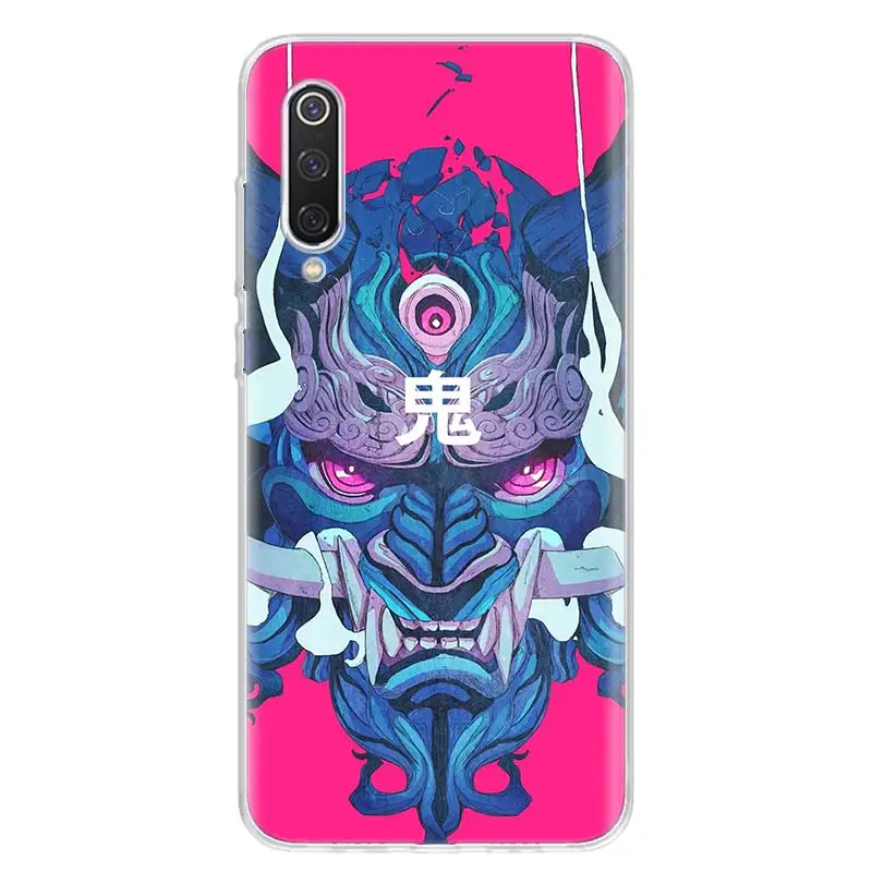 Oni Mask Japanese Element Phone Case Cover for Xiaomi Redmi Note 13 12S 12 11 11S 11T 11E 10 Pro 10S 9 9S 9T 8 8T 7 Plus Print C