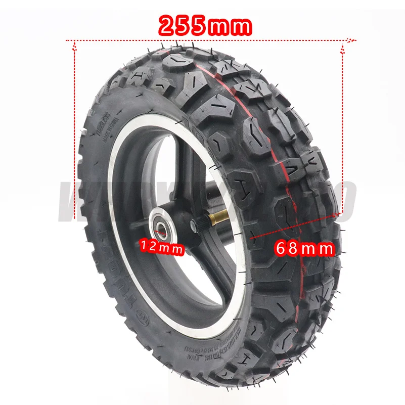 10x3 Inch Outer Tire Inner Tube and Alloy Disc Brake Rim for 10 '' Folding Electric Scooter KUGOO M4 PRO Thicken Widened Wheels