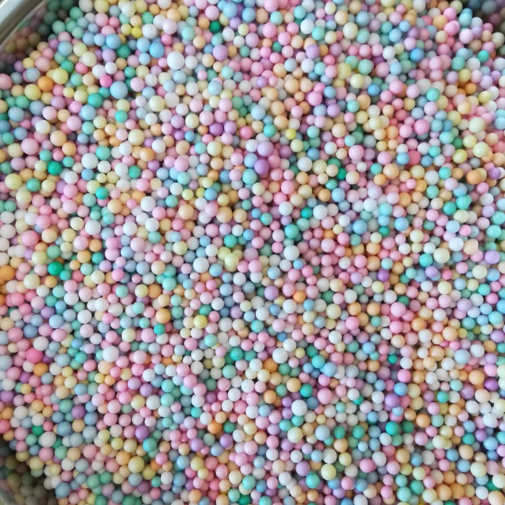250 g/Beutel Macarons 2–3,5 mm 4–6 mm Pastell-Mini-Schaumperlen, bunte Styropor-Styropor-Füllkugeln, Basteln, DIY – Detail 33