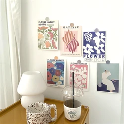 Tarjetas de decoración abstracta, Postales de arte, flor de Matisse Simple, pegatina de pared, accesorios de fotografía, Fondo de papelería, regalo, 6 uds.