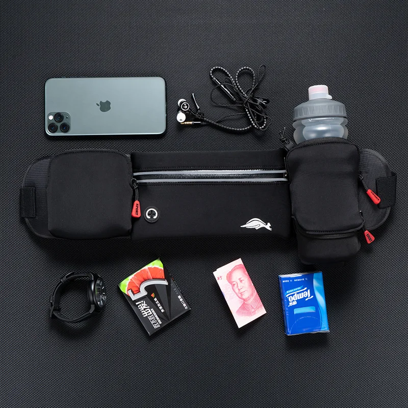 Sports Waist Bag Men and Women Running Mobile Phone Bag Outdoor Fitness Marathon Water Bottle Belt Bag Waterproof Fanny Pack