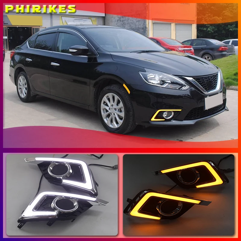 

car-styling For Nissan Sentra 2016 2017 LED driving DRL with Daytime Running Light style Daylight Fog Head Lamp