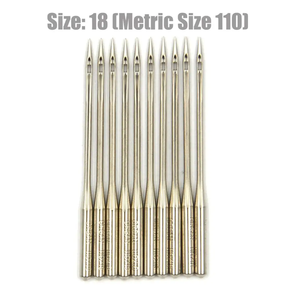 Assorted Replacement Home Sewing Machine Needles, Size 8-18