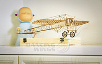 Wooden Toys Building DIY Craft Wood Furnishing Christmas Gift Present Static Model Kit 1:23 Bleriot XI Airplane Aircraft VX14